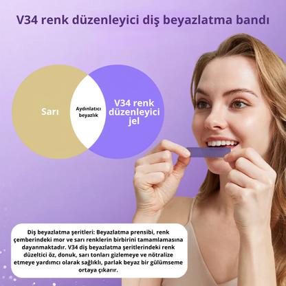 Violura V34 Mor Diş Beyazlatma Bandı